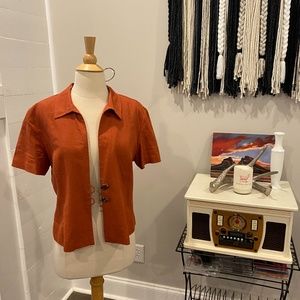 Vintage Orange Button Down
